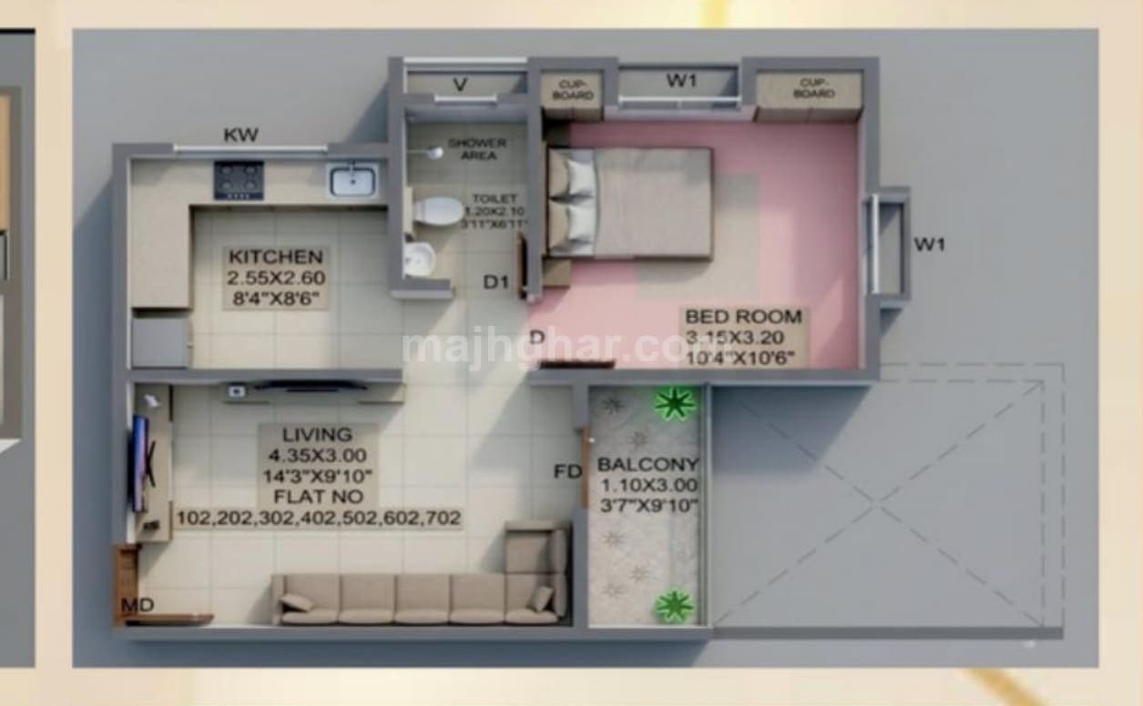 1bhk new flat for buy in kiwale pune